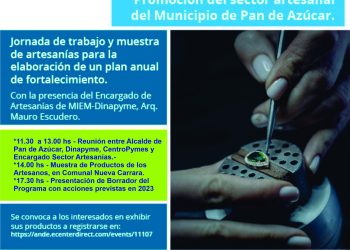 Artesanos de Pan de Azúcar, el municipio invita a reunión informativa en el Centro Comunal de Nueva Carrara