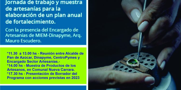 Artesanos de Pan de Azúcar, el municipio invita a reunión informativa en el Centro Comunal de Nueva Carrara