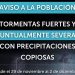 Inumet advierte por tormentas fuertes y puntualmente severas con precipitaciones copiosas los días viernes y sábado
