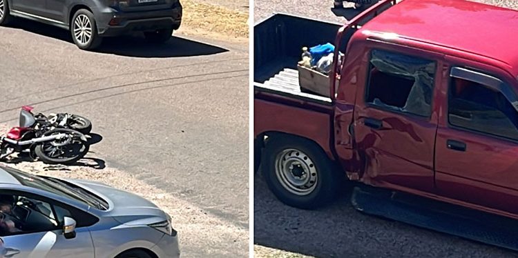 Chocaron moto y camioneta en Piriápolis