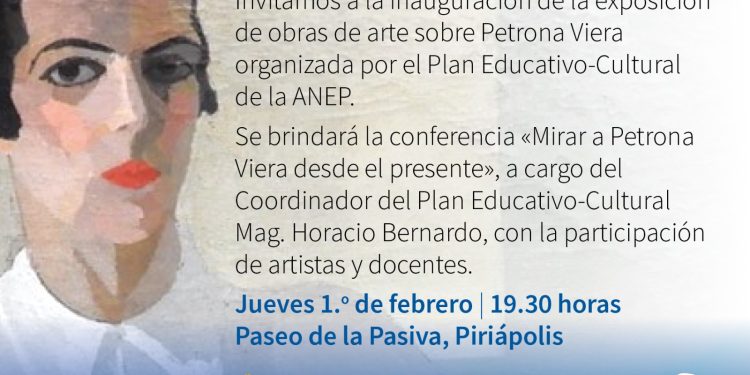 Piriápolis recibe la exposición de obras de arte sobre Petrona Viera; inauguración y conferencia será este jueves en el Paseo de la Pasiva