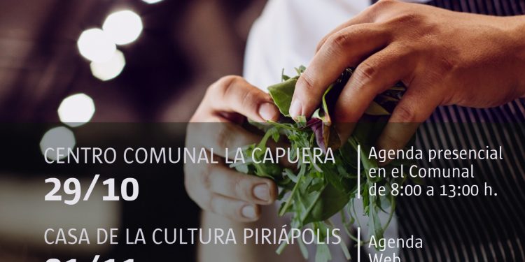 Municipio de Piriápolis informa: prueba de Manipulación de alimentos en comunal La Capuera será el 29/10 y el 1/11 en Casa de la Cultura