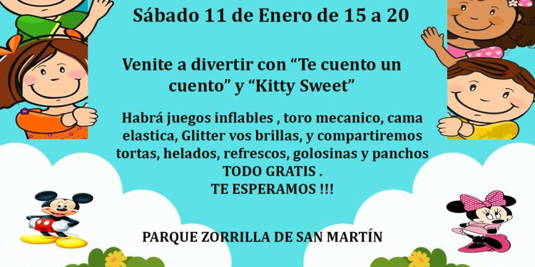 Hoy: Fiesta de los NIños en Pan de Azúcar! De 15 a 20 horas en el parque Zorrilla; juegos inflables, toro mecánico, cama elástica, y mucho más! Todo gratis!
