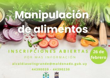 Solís Grande: Inscripciones abiertas para curso de Manipulación de alimentos