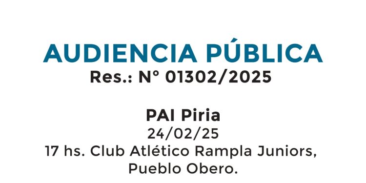 Hoy: Audiencia Pública PAI Piria para la construcción de un nuevo barrio; hora 17:00 sede de Rampla Jr. en Pueblo Obrero