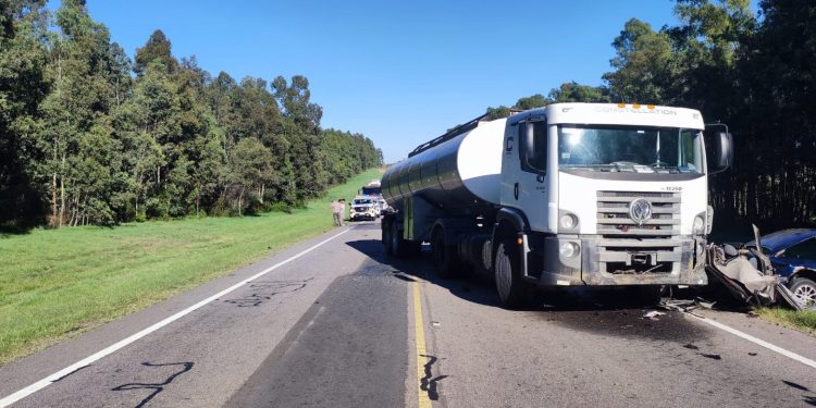 Colonia: trágico accidente en Ruta 12 deja un muerto y tres heridos