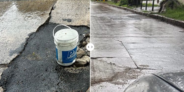 El antes y el después: pronta respuesta del Municipio de Piriápolis tras hundimiento del hormigón en calle Misiones