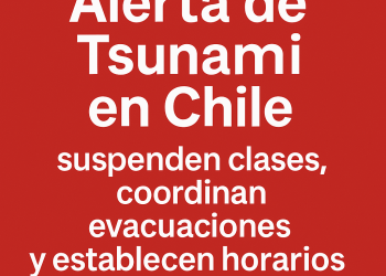 Chile bajo alerta de tsunami: suspenden clases, coordinan evacuaciones y detallan horarios de llegada de las olas