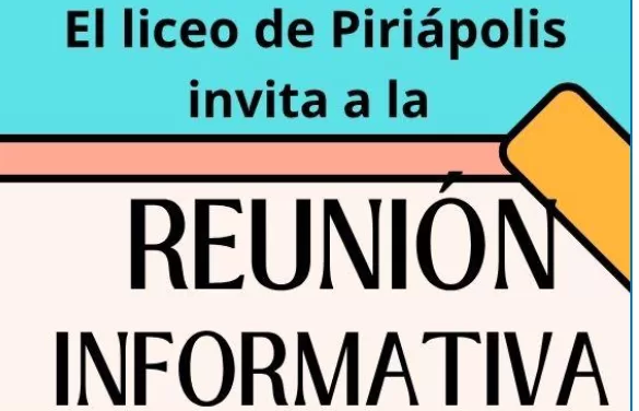 Liceo de Piriápolis invita a reunión informativa donde se darán a conocer los planes disponibles en el turno nocturno