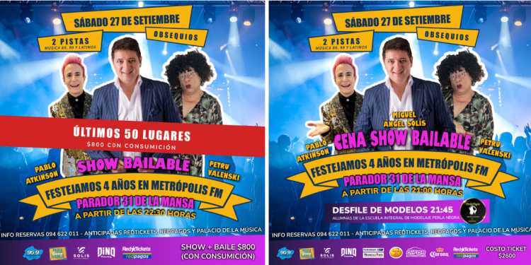 Miguel Ángel Solís celebra 4 años en Metrópolis FM con cena show bailable en Parador 31 de la Mansa