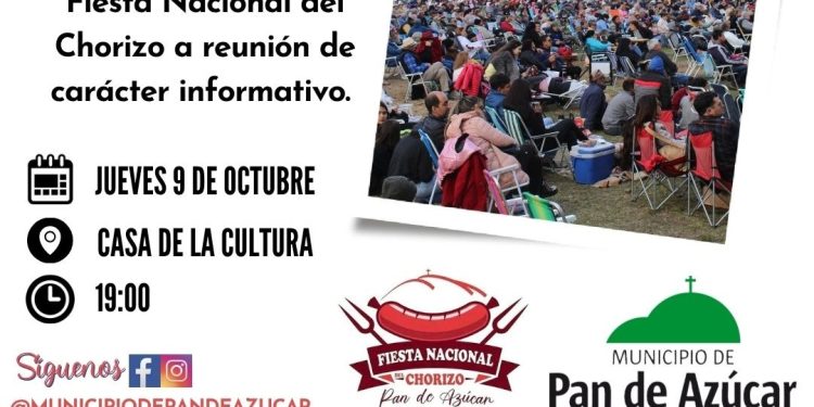 Municipio de Pan de Azucar convoca a instituciones por la Fiesta Nacional del Chorizo