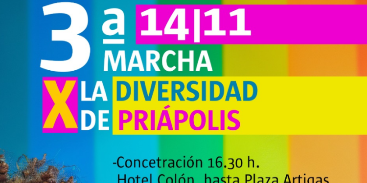 Piriápolis celebra la 3ª Marcha por la Diversidad con feria, espectáculos y homenaje a Andrea Gianneo; viernes 14/11