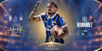 Abel Hernández fue elegido como el mejor jugador de la Liga AUF Uruguaya 2025