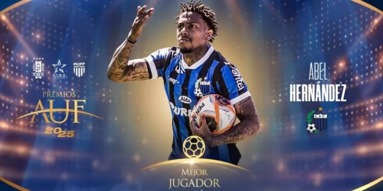 Abel Hernández fue elegido como el mejor jugador de la Liga AUF Uruguaya 2025