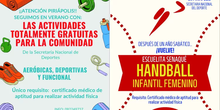 Verano activo en Piriápolis: handball infantil y actividades físicas gratuitas para la comunidad