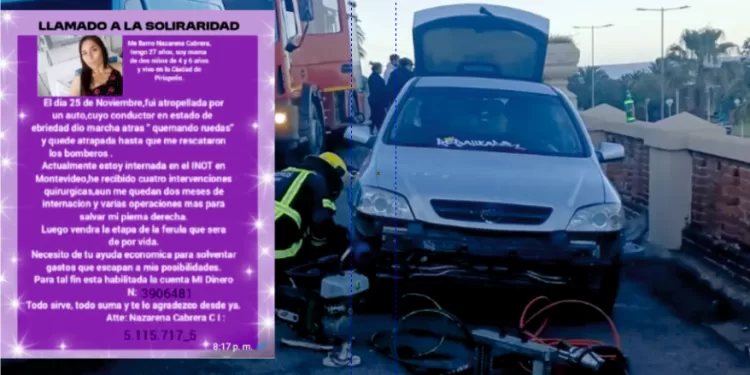 Todos por Nazarena! Joven madre necesita ayuda tras sufrir grave siniestro en Piriápolis