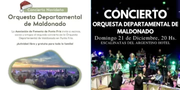 Orquesta Departamental llega a Piriápolis con sus Conciertos Navideños; sábado en Punta Fría, domingo en el Argentino Hotel