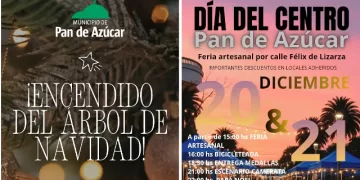 Pan de Azúcar enciende árbol de Navidad este viernes, celebra el Día del Centro, bicicleteada y correcaminata el fin de semana